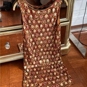 Elegant Multicolor Patterned Dress